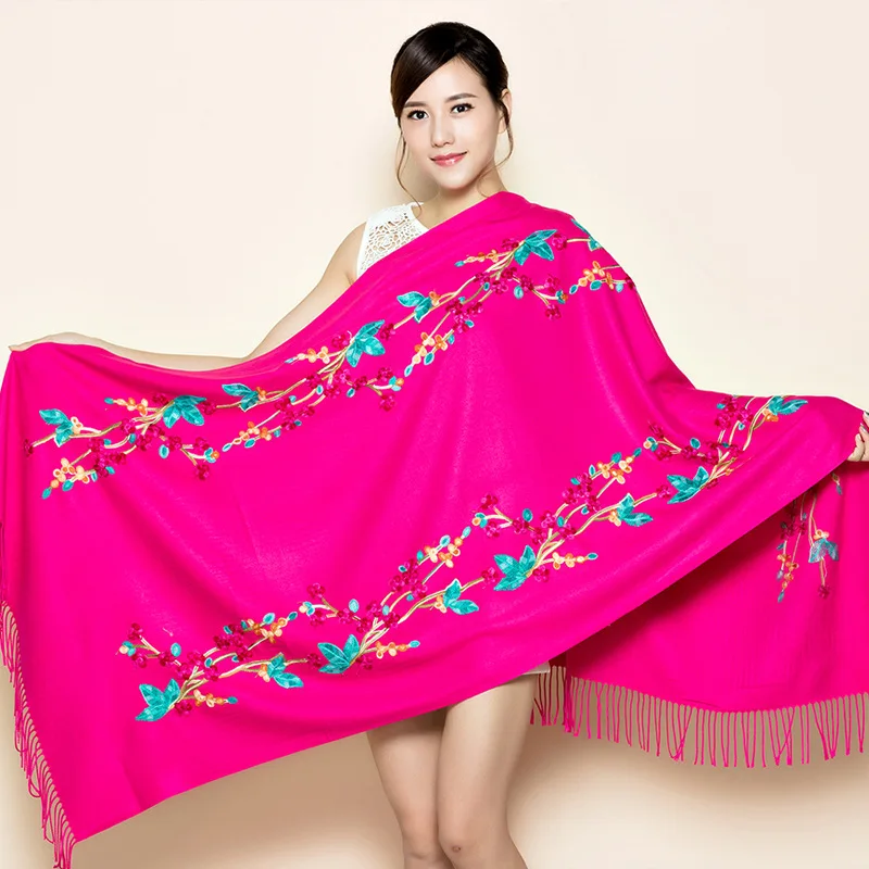 Новые Дамы национальный ветер вышитые шарф дамы среднего возраста мать имитация