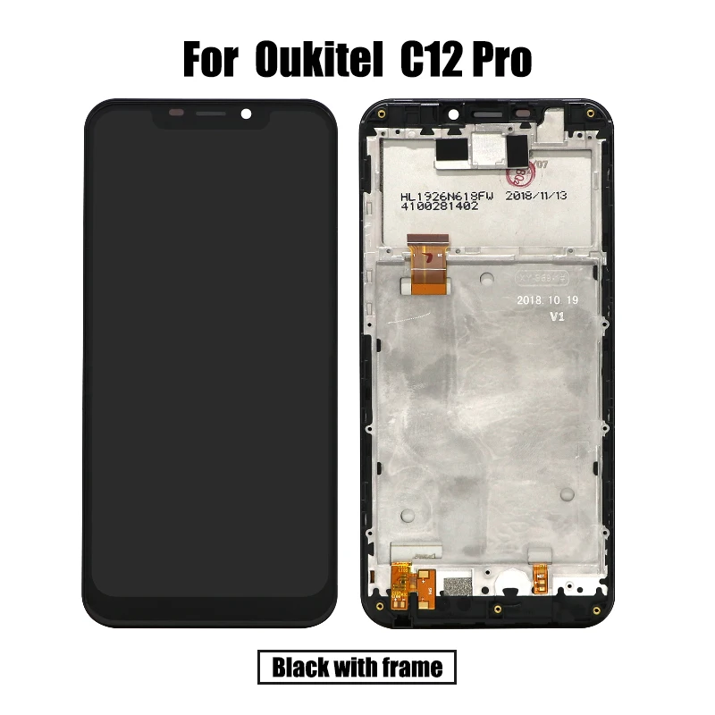 BingYeNing для Oukitel C12 Pro, ЖК-дисплей и сенсорный экран, дигитайзер с рамкой, дисплей, экран, аксессуары для телефона, сборка, инструменты для замены