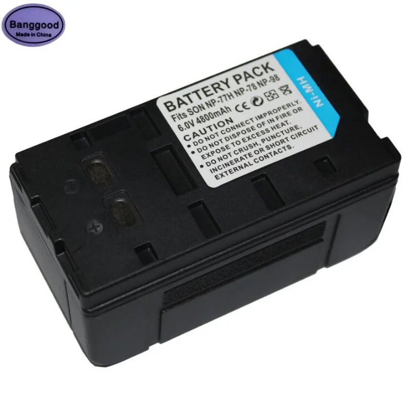 Banggood 6V 4800 мА/ч NP-77H NP77H NP 77H NP-68 NP-78 NP-98 Камера Батарея для Sony NP55 NP68 NP78 NP98 CCD-TR6 CCD-TR600 CCD-TR61