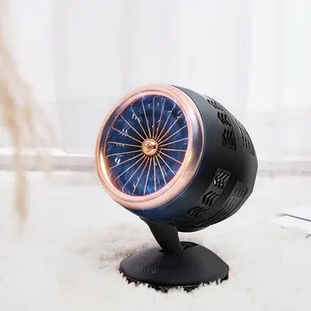 

Portable Mini Table Fan Handheld 2 Speed USB Rotatable Double Leaf Cooler Low Noise Personal Desktop Air Circulator