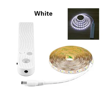 

New 3M 2M 1M LED Strip Light PIR Motion Sensor Waterproof Night Lamp Tape aaa Battery Powered For Stairs Hallway Closet Wardrobe