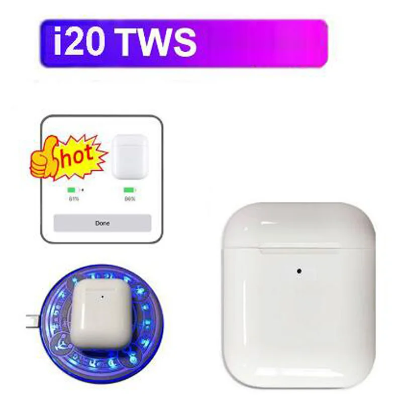 

2019 Newest i20 TWS Bluetooth 5.0 Earphone 4D Bass Sound Earbuds Wireless Earphone for all Smartphones