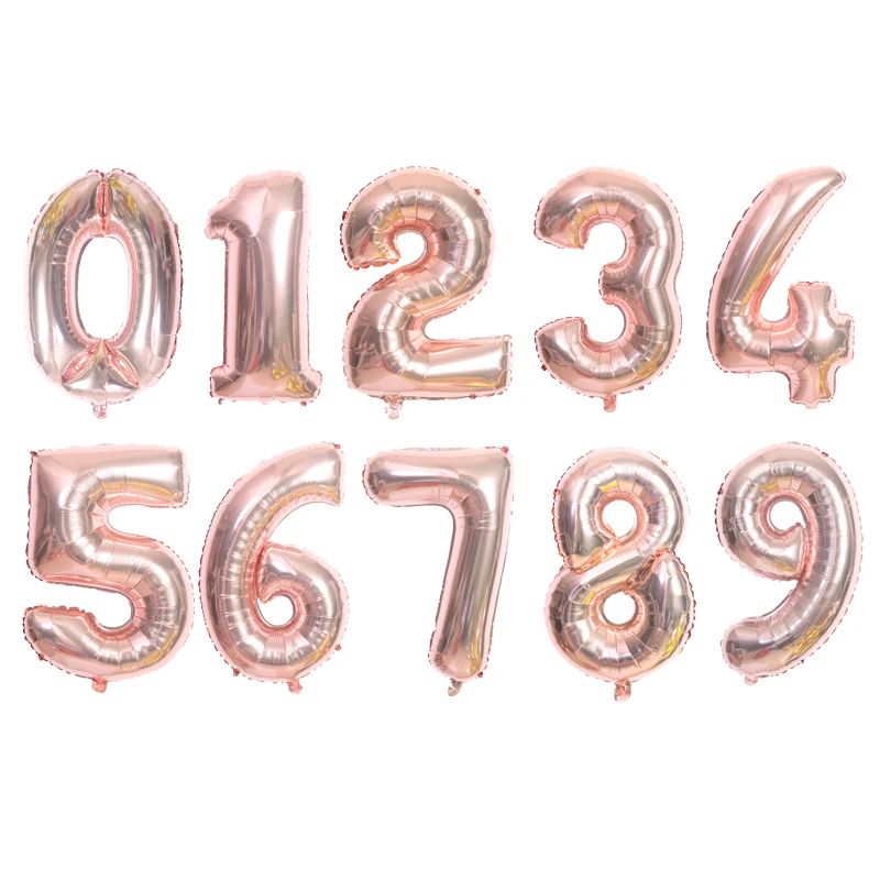 Globos de aluminio con números de 32 pulgadas, varios colores, globos con números del 0 al 9, decoraciones para fiestas de cumpleaños de adultos, suministros para fiestas de bodas