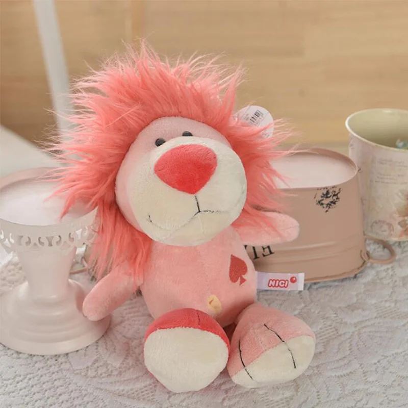 Kawai животная игрушка розовый Лев слон плюшевая кукла ребенок подарок на день