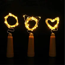 

10Pcs/Lot Wine Bottle Lights LED Cork String Lights Battery Operated Copper Wire Fairy Lights For Xmas Wedding Party Table Decor