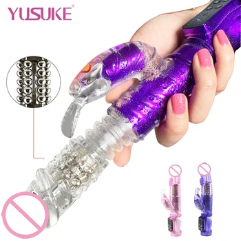 12 Speed Thrust Rabbit Vibrators Rotating G Spot Vibrador Female Masturbators Dildo Sex Toys For Women Adult18 Products Sex Shop 1