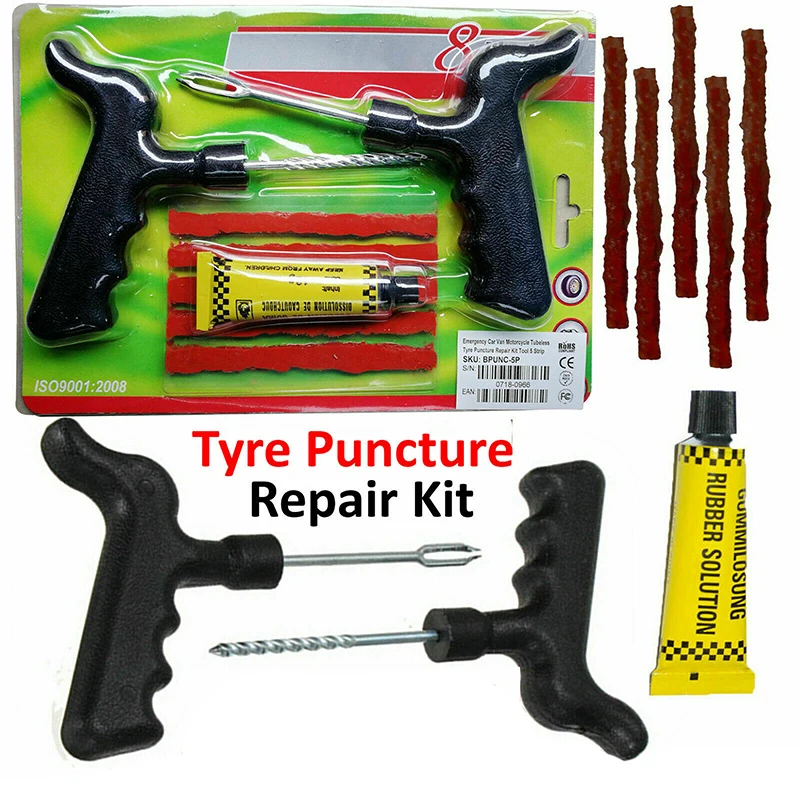 Car Tire Repair Kit Car Tire Repair Tool Kit For Tubeless Emergency Tyre Fast Puncture Plug