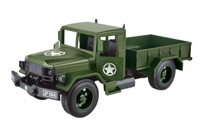 Горячая 1:20 военный грузовик модель машины пикап, высокая литая модель машины Модель, оригинальная гарантия, симулятор звука и света - Цвет: Зеленый