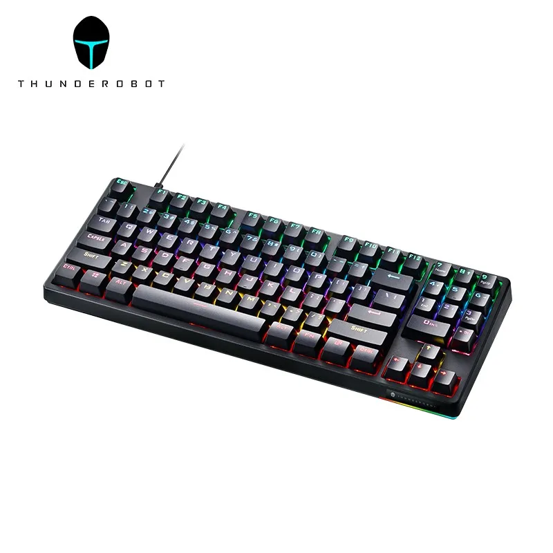 Thunderobot KG3089 Wired Mechanical Gaming Keyboard RGB Mix Colors LED 89 Keycaps Layout Computer Gamer USB Cable with TR Switch