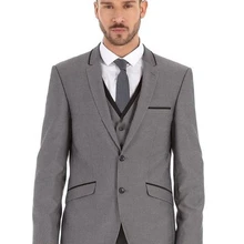 Костюм из трех предметов для вечерней вечеринки, мужские костюмы, приталенные Свадебные смокинги(пиджак+ брюки+ жилет+ галстук