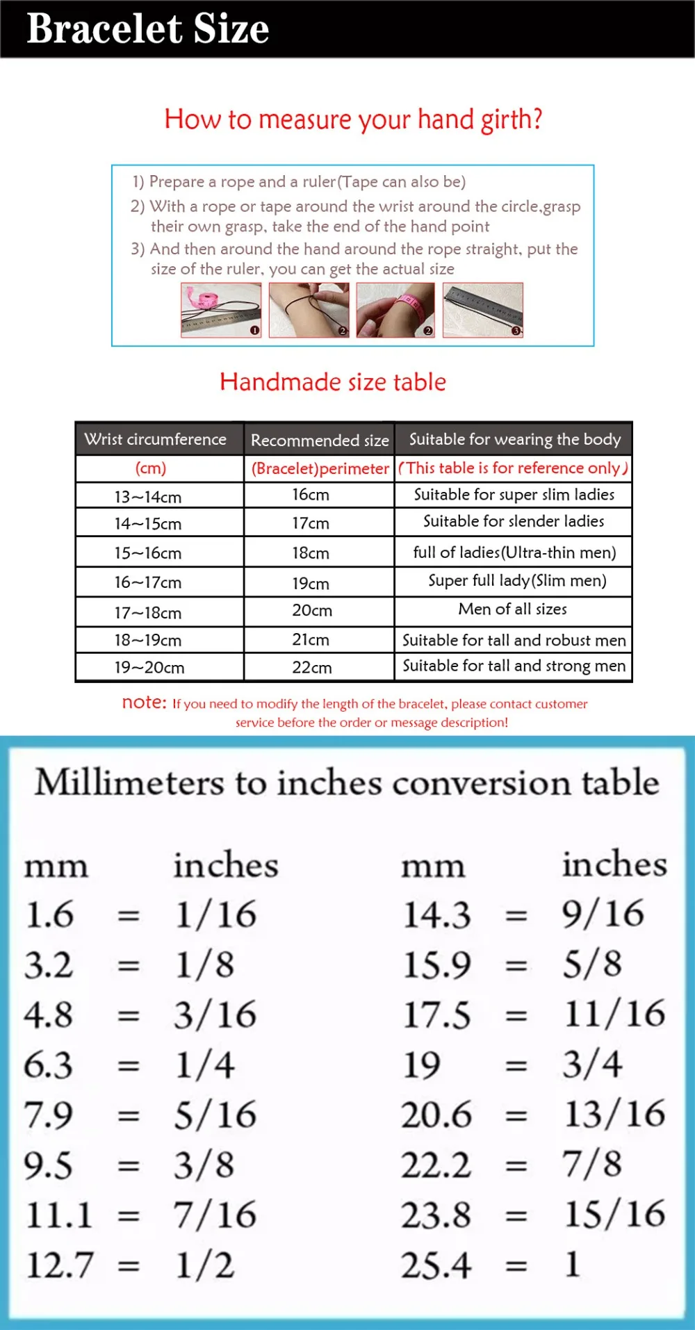 bracelet size