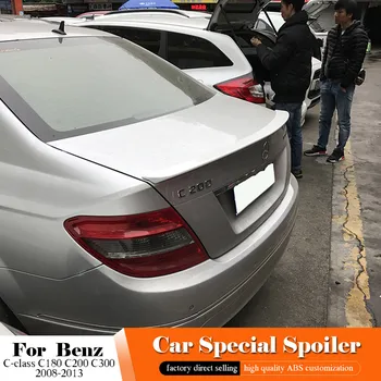 

AITWATT For Benz C-class C180 C200 C300 C63 Car Spoiler Black And White Rear Trunk Boot Wing Rear Lip Roof Spoiler Car Styling