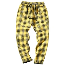 yellow tartan pants mens