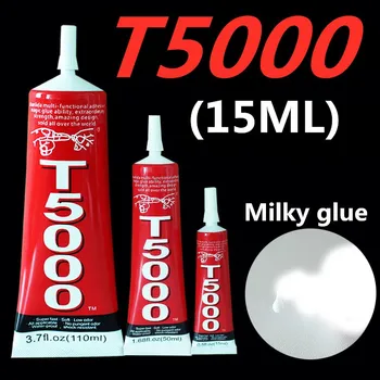 

15ml T5000 milky white glue Mobile phone touch screen T5000 adhesive telephone glass glue repair point diamond jewelry DIY glue