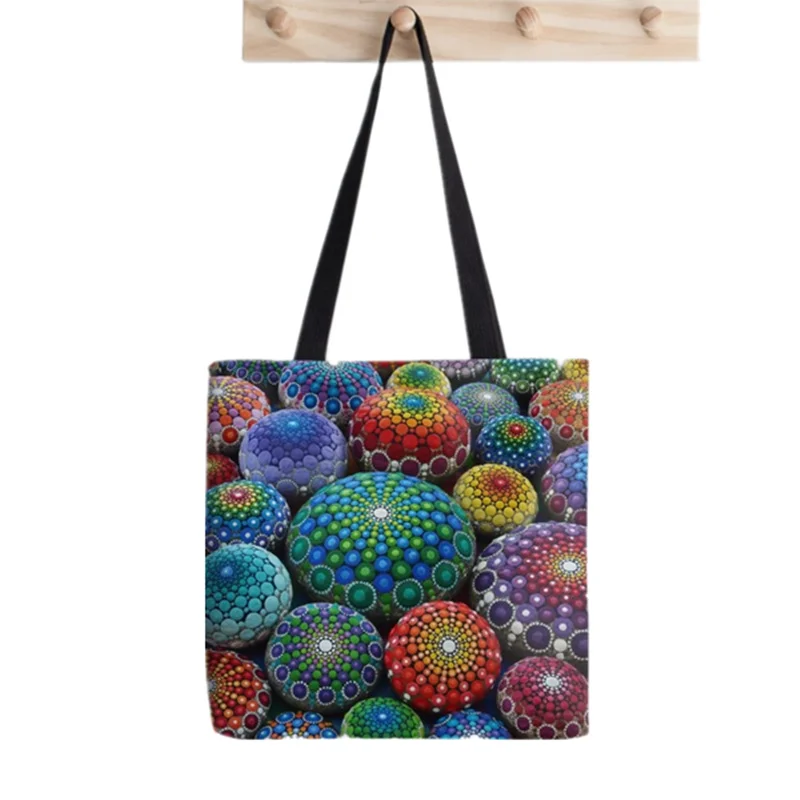 Shopper Inclusive Rainbow Tote Bag Printed Tote Bag women Harajuku shopper handbag girl Shoulder shopping bag Lady Canvas Bag