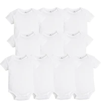 10 PCS/LOT Baby Bodysuits Newborn Baby Clothing Cotton White Kids Jumpsuits Baby Boy Girl Clothes Infantil Costume 0-24M 1