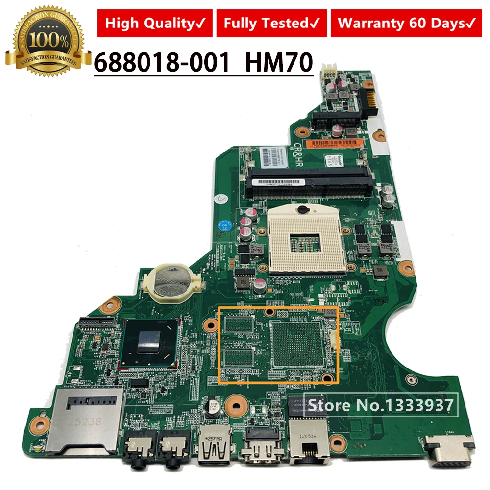 Для hp compaq CQ58 CQ58-2000 Материнская плата ноутбука HM70 DDR3 688018-501 688018-601 688018-001 материнская плата тесты хорошее