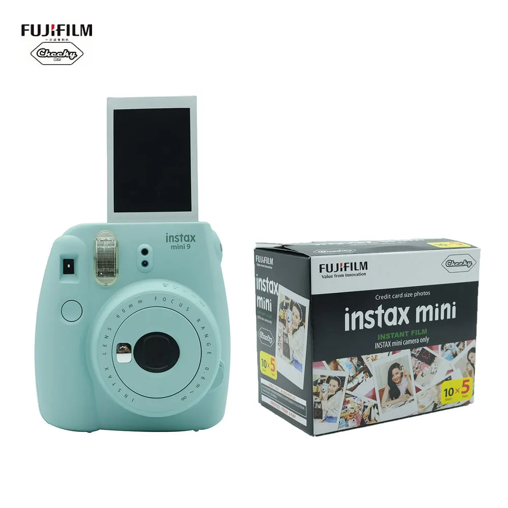 Новогодний подарок, 5 цветов, Fujifilm INSTAX Mini 9, фотокамера моментальной печати+ 20, 50 листов, пленка Fujifilm Instax Mini 8 9