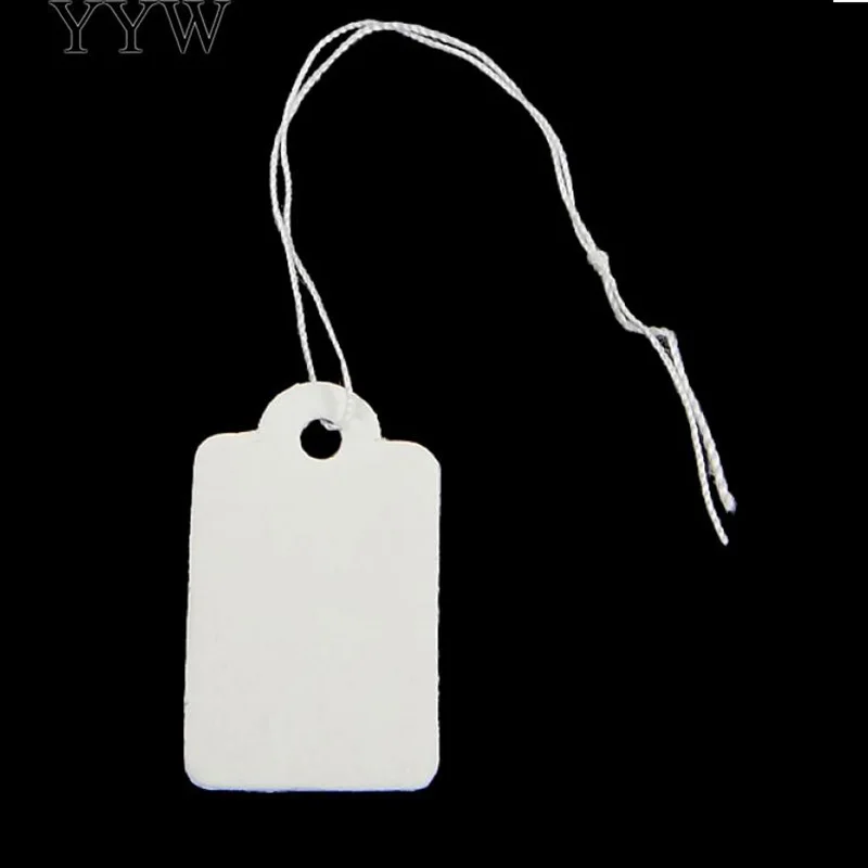 500pcs Price Tags For Jewelry With 4inch White Cotton String 13*23mm Paper Label Print  Bracelet Rings Earring Card spring rope key chain anti lost mobile phone cord with metal carabiner holder straps keychain rope rings outdoor camping access