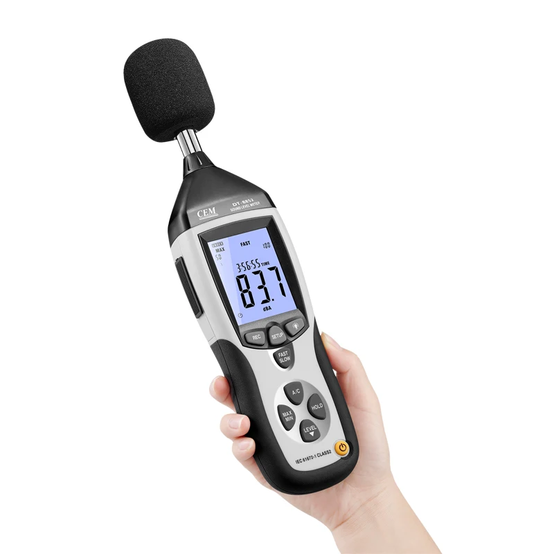 DT-8852 Professional Analog Decibel USB AC/DC Output 130db Digital Sound Level Meter With Datalogger Noise DB Meter Microphone