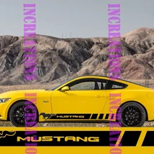 Для 1 комплекта/2 шт Ford Mustang Racing боковые полосы наклейки Gt Shelby Кабриолет стикеров полосы стайлинга автомобилей