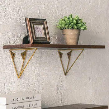 

Wood Shelf Creative Wrought Iron Multi-Function Storage Rack Word Nordic Simple Modern Wall Wall Shelf