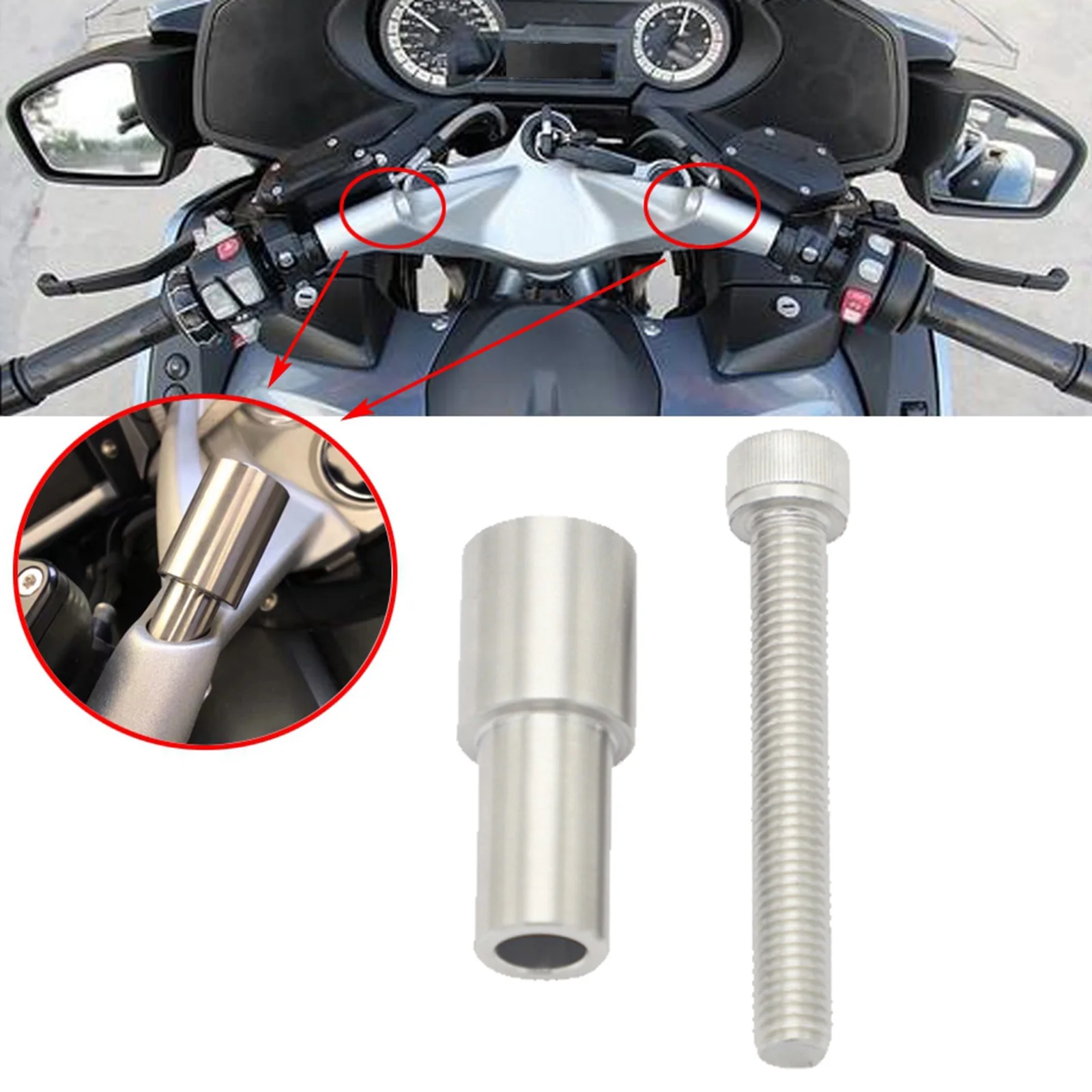 Motorcycle Handle Extension Rod Navigation Bracket Handle Extension Bar for BMW K1600GT K1600GTL 2014-2020