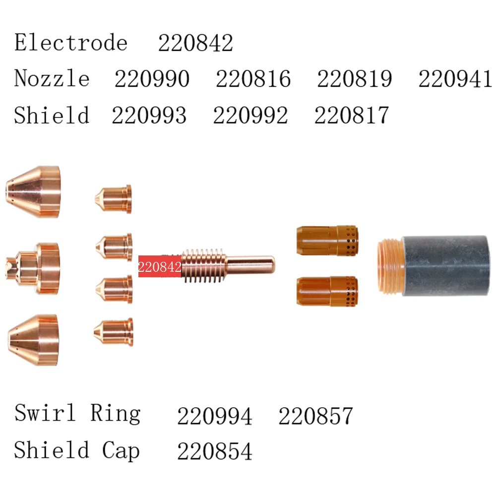 220842 электрод 15 шт сопла 220816 220990 220941 220817 220993 220994 220857 220854 220953