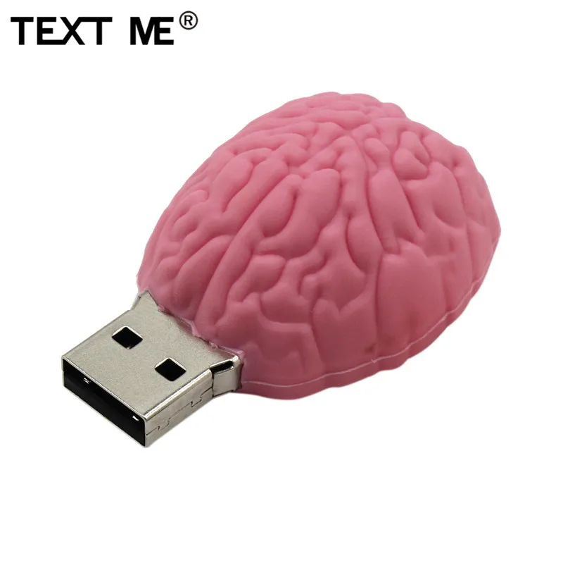 Pink TEXT ME модель сердца и мозга 64 ГБ 4 ГБ 8 ГБ 16 ГБ 32 ГБ милый мини-поросенок тигренок модель usb флеш-накопитель usb 2,0 флешка - Цвет: Pink