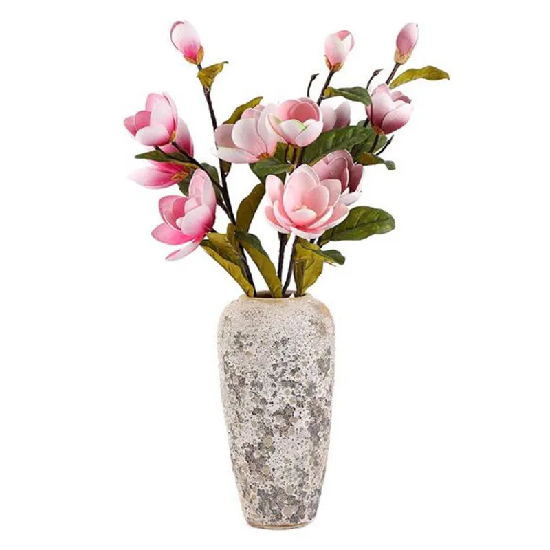 

Artificial Flowers 1 Piece Magnolia PU 4 Heads Mariage Home Decoration