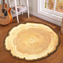 Годовой кольцевой принт Круглый Ковер 3D Дерево Зерно кольцо индивидуальный коврик скандинавский кофейный столик для спальни коврик гостиной декоративный