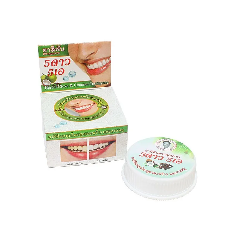5 Star Cosmetic Травяная отбеливающая зубная паста с экстрактом Кокоса 25 г. | Красота и