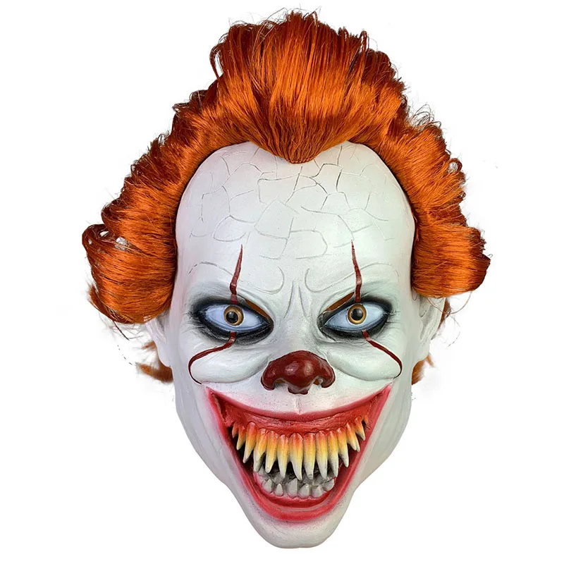 Смешные Стивен Кинг Джокер Pennywise Косплей Маска It Chapter Two 2 ужасов латексные маски клоун Хэллоуин костюм реквизит