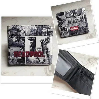

Marvel Avengers Captain America/Hulk/Deadpool Cartoon Wallet Fashion Coin Purses Men Anime Wallets Gift