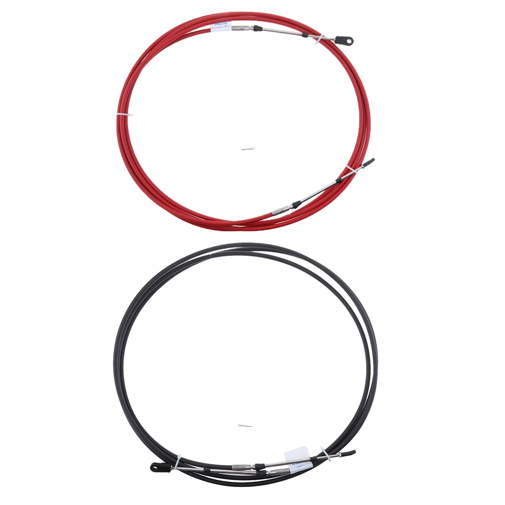 Универсальный Дроссельный кабель для морской лодки рычаг управления мотором 12 футов черный+ красный