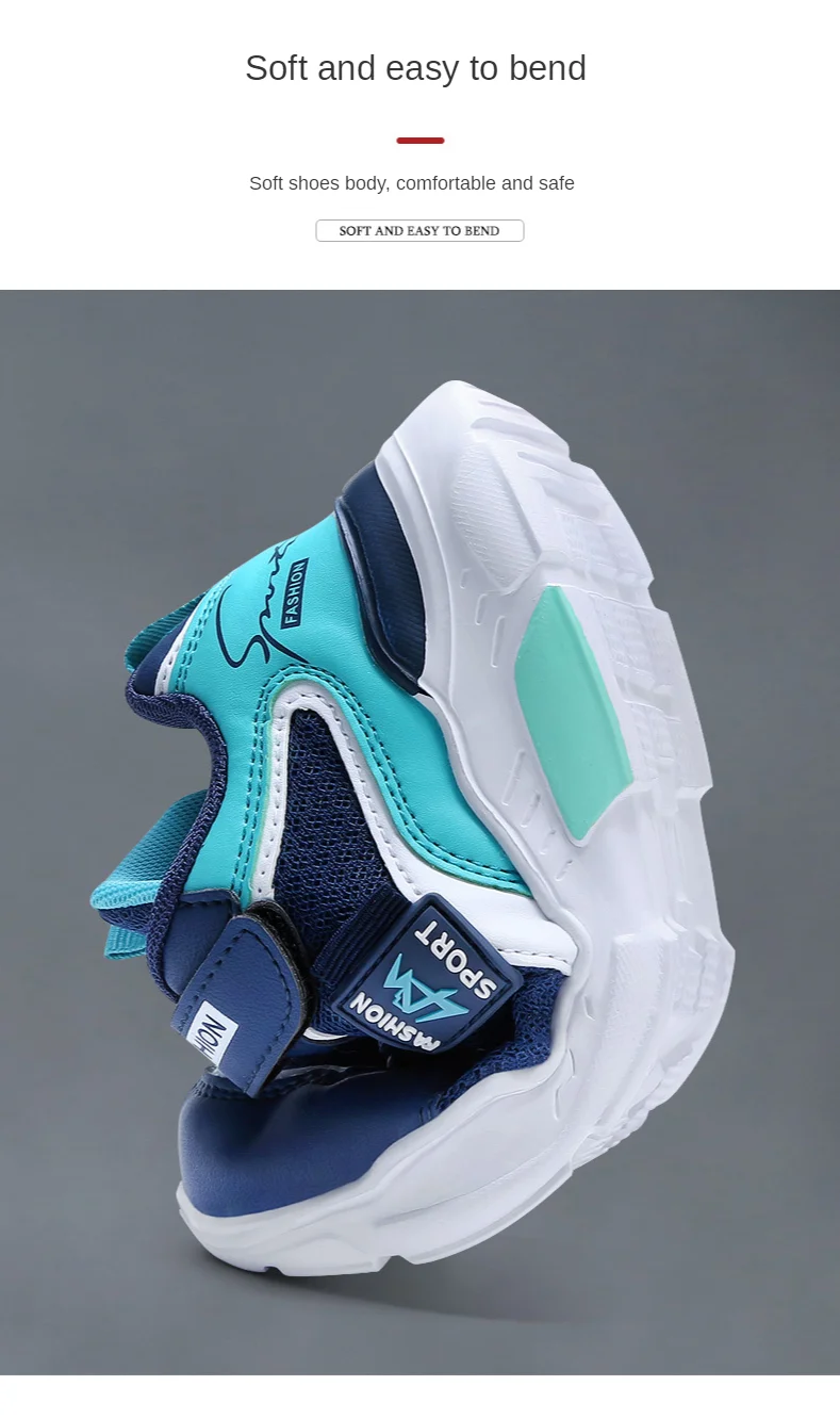 Kids Shoes Soft Breathable Childrens Sneakers Outdoor Travel CasualBoys Shoes EVA Non-slip Sole Kids Tennis Shoes