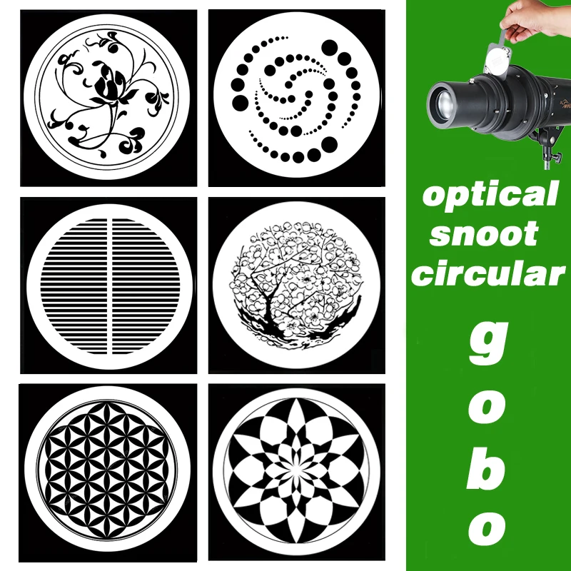

New Gobo Mask Optical Snoot Patterns Shapes Card Background Effect Creative Drama Photograph By Strobe Flash Monolight LED Light
