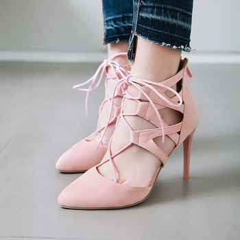 

Sarairis New Arrivals 2020 Big Size 45 Sexy Thin High Heels Concise Shoes Woman Sandals Female Zip Up Pointed Toe Concise Pumps