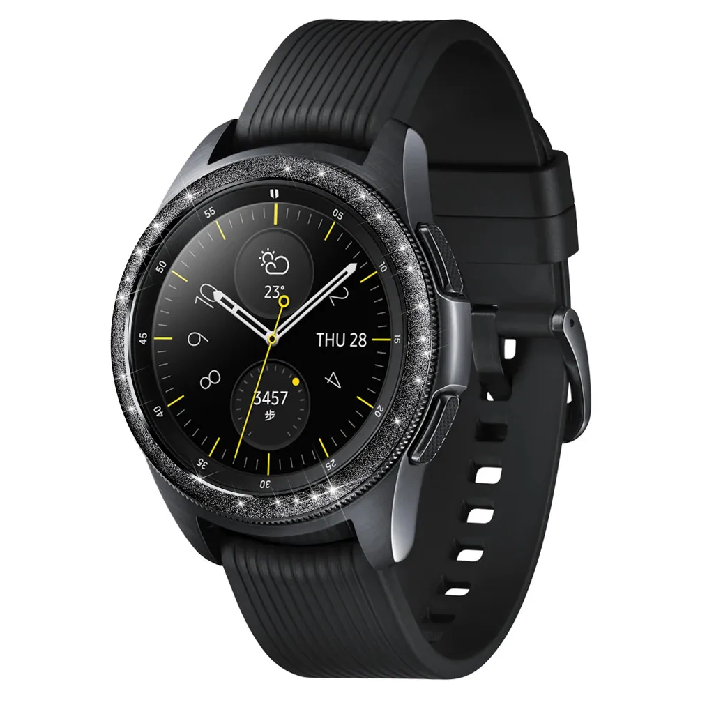 Умный чехол для часов для samsung Galaxy Watch 42 мм, драгоценный камень кольцо смарт-часы аксессуары клеющаяся крышка против царапин металл