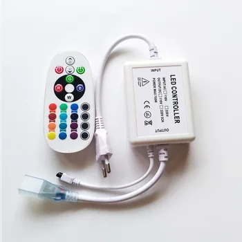 

220V LED light strip 24 key 16 color controller colorful light bar controller AC 220 V remote control RGB controller