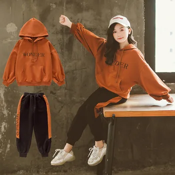 

2020 autumn New Casual Tracksuit for Women Two Piece Set Hoodies loose Sportswear 2 Pieces Running Sports Suit large sizes