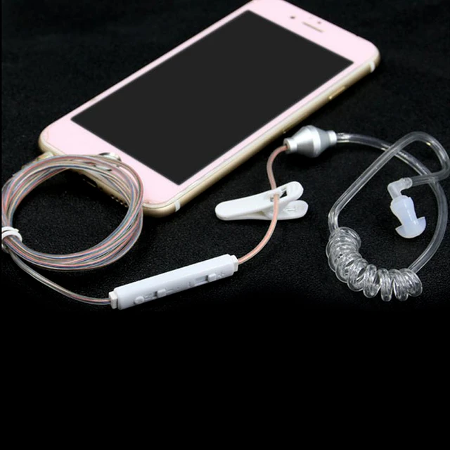 Anti Radiation Proof Covert Acoustic Tube Écouteur 3.5mm Air Tube Écouteur  Casque pour Mobile Phone