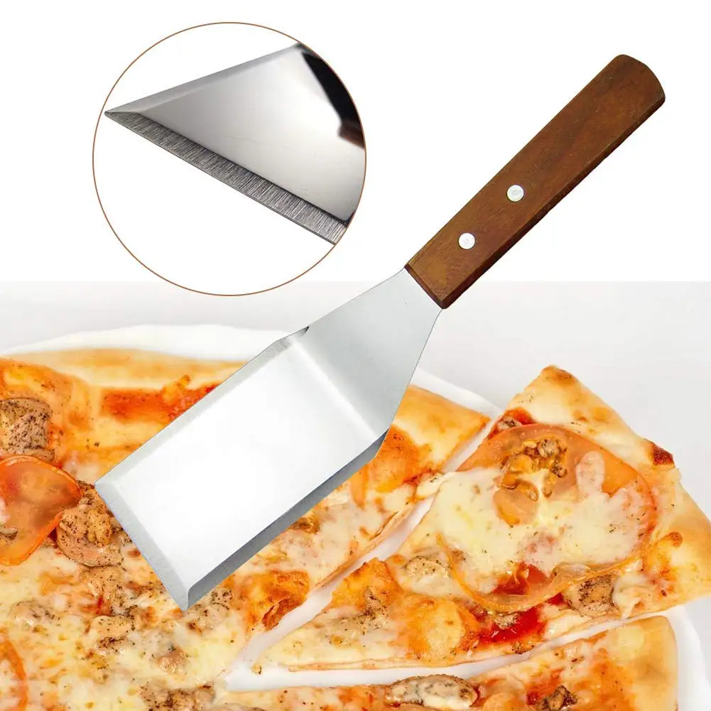  Spatula Scraper Pizza Cake Shovel Kitchen Pancake Turner Scoop Wooden Handle Baking Accessories Sta