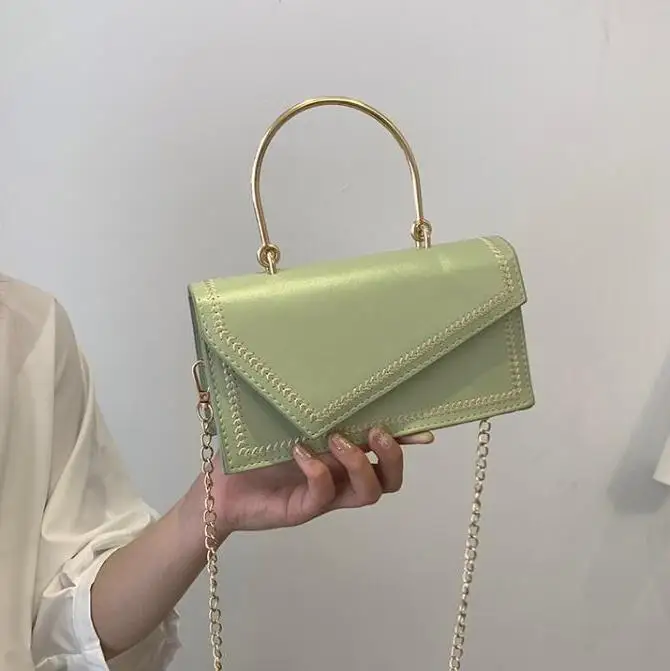 Embroidered pattern Messenger bag ladies 2019 small chain handbag PU leather designer evening bags | Багаж и сумки