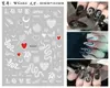 Morixi nail art sticker dragon and snake printing white black color 3D manicure beauty tools self glue nail decals WG055 ► Photo 2/6