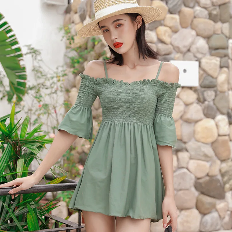 

Swimwear Women One Piece Bikini 2019 Bathing Suit Ladies Mayo Swimsuit Trendy Triquinis Mujer For Teens Slimming Female Breasts