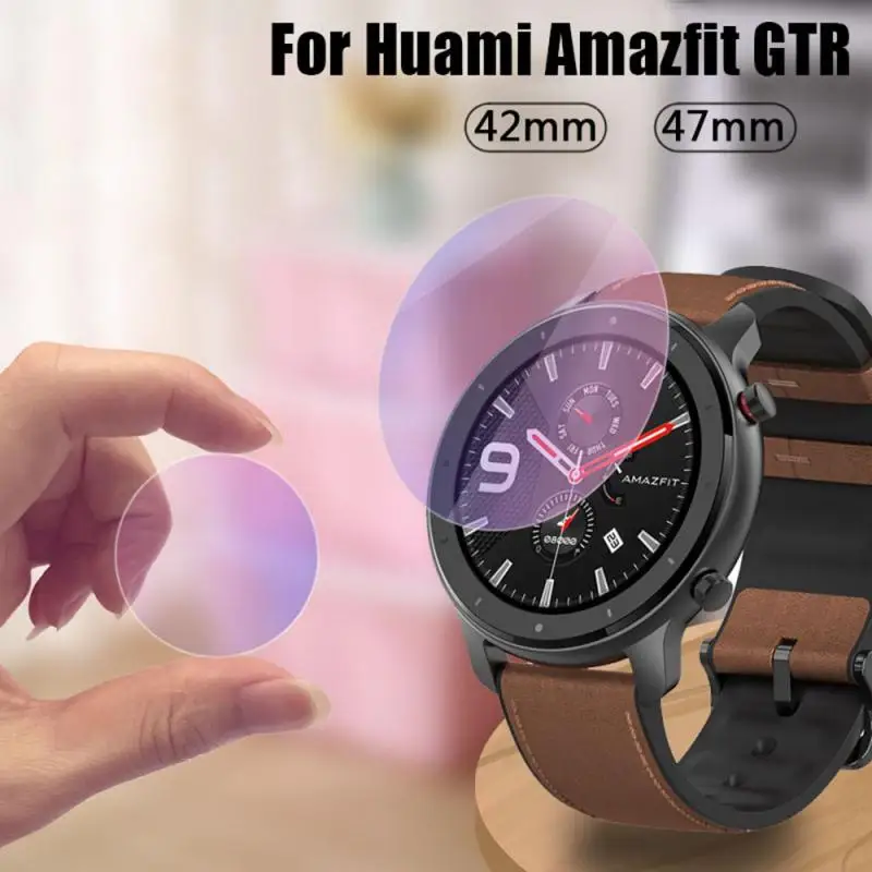 1 шт., прозрачная пленка, закаленное стекло, Защита экрана для Huami AMAZFIT GTR, Смарт-часы, 42/47 мм, часы, стальная пленка, защитные аксессуары