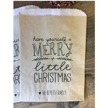 

Custom made Christmas gift - bread bag, Christmas party gift - wax cake bag - snack bag - hostess gift - dessert buffet bag