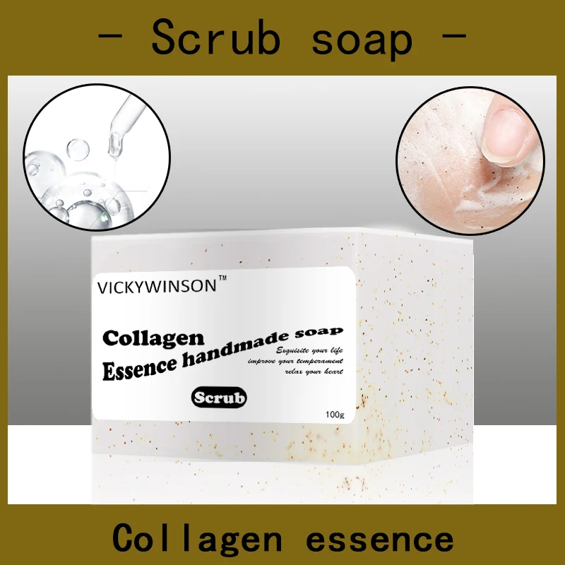 hyaluronic acid essence scrub soap handmade soap 100g amino acid soaps moisturizing serum anti aging wrinkle whitening skin care Carnosine essence scrub soap handmade Soap 100g Amino acid soaps Moisturizing Nourishing Hyaluronic Acid Deep Repair Pores Acne