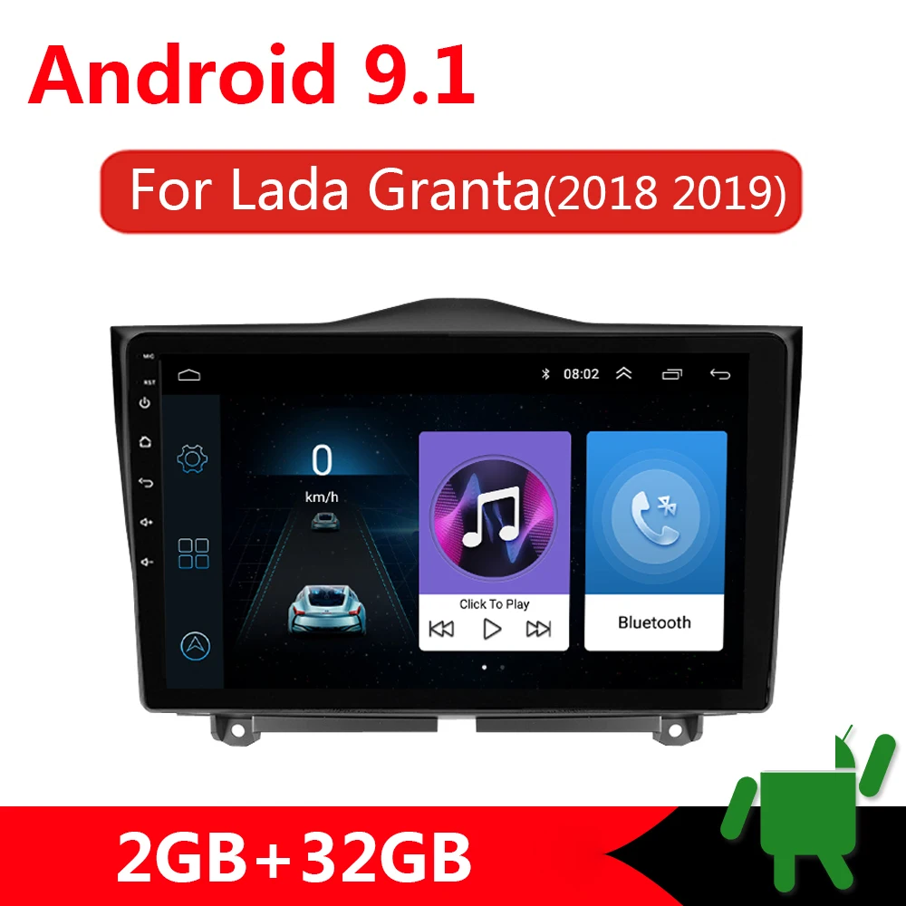 9 дюймов 2G+ 32G 2 Din Android автомобильный Радио Видео Мультимедиа dvd-плеер навигация для Lada Granta 2din gps Bluetooth WiFi
